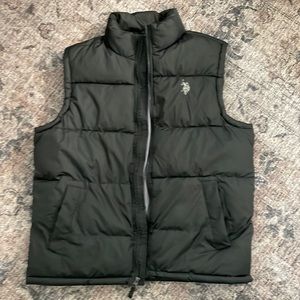 US Polo Association polo puffy vest grey